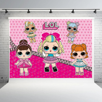 LOL Original Surprise Party Birthday Background Cloth Theme Layout Anime Figure Dolls Decoration Supplies Kids Gift