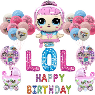 Lol Surprise Dolls Party Birthday Balloon Child Boys Girls Birthday Party Decoration Background Kids Balloon Christmas Supplies