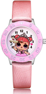 LOL surprise Figure Toys Dolls Children's Luminous Watches Kids Student leather Wrist Digital Watch Clcok Girl's Birthday Gifts