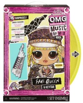 Lol surprise omg remix rock- fame queen en keytar - modepop 24cm Multikleur