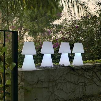 Lola LED tafellamp, accu, RGBW, 45 cm wit