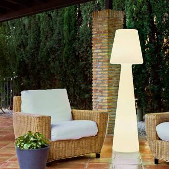 Lola LED vloerlamp accu, hoogte 165 cm wit