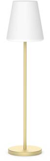Lola Slim 120 vloerlamp messing messing, wit