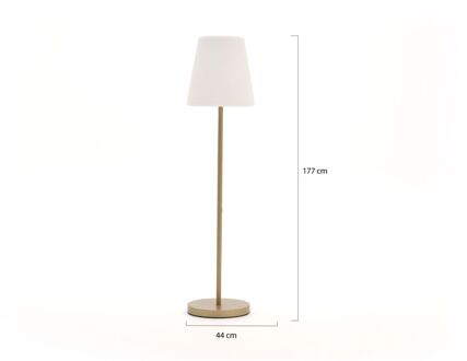 Lola slim staande buitenlamp led solar oplaadbaar dimbaar ø 44cm (h: 177cm) - Laagste prijsgarantie! Taupe