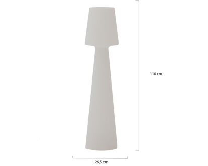 Lola staande buitenlamp led oplaadbaar dimbaar ø 26,5cm (h: 110cm) - Laagste prijsgarantie! Wit