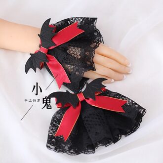 Lolita Halloween Kleine Dingen Heks Bolhoed Broche Side Clip Bat Wing Little Devil Een Paar Hairclips hand Manchet nee. 5 hand- Cuff