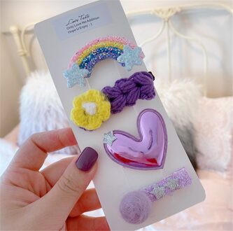 Lolita Meisje Vrouwen Haar Pin Vanille Melk Thee Stijl Gehaakte Breien Strik Haar Clip Set D542 kleur 3