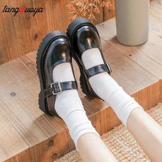 Lolita shoes platform Lady Maid Uniform Performance Buckle Thick High Heel Muffin Thick Sole Single Shoe Cosplay Mary Jane shoes