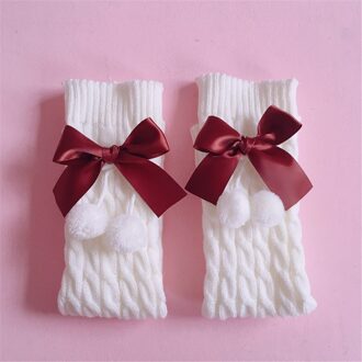 Lolita Strik Jk Uniform Slouch Sokken Losse Laarzen Effen Kleur Knit Winter Beenwarmers Sokken Foot Warming Cover D582 bruin