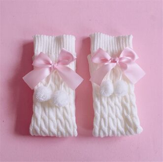 Lolita Strik Jk Uniform Slouch Sokken Losse Laarzen Effen Kleur Knit Winter Beenwarmers Sokken Foot Warming Cover D582 roze