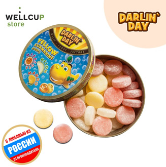 Lollipops darlin'day flavored mango, passion fruit, melons, W/b, 180 C.