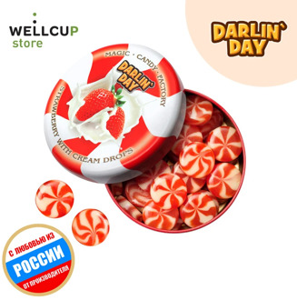 Lollipops darlin'day flavored strawberries and cream 180 C.