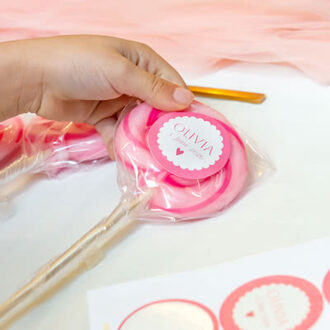 Lolly's roze - Set van 6