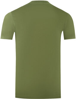 London Aldis Brand Logo On Chest Army Green T-Shirt - maat XL Groen