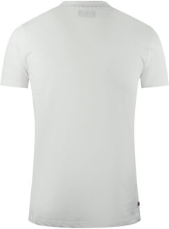 London Aldis Brand Logo On Chest White T-Shirt Wit - XL