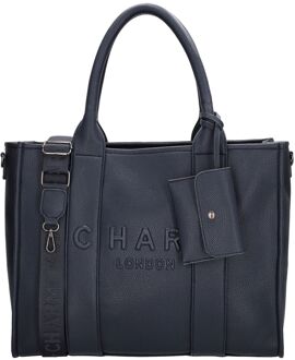 London Bond Laptopbag blue damestas Blauw - H 34 x B 42 x D 16 cm