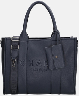 London Bond Laptopbag blue damestas Blauw - H 34 x B 42 x D 16 cm