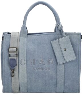 London Bond Laptopbag lightblue schooltas damestas Blauw - H 27 x B 34 x D 15 cm