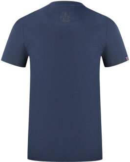 London Brand Logo Navy Blue T-Shirt Blauw - M