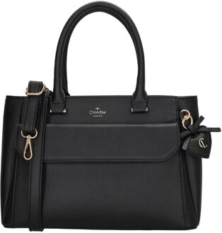 London Cambridge Handbag black handtas dames Zwart - H 17 x B 24 x D 10 cm