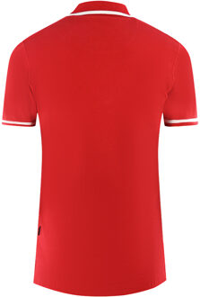 London Embroidered Badge Red Polo Shirt Rood
