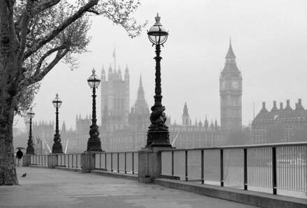 London Fog Vlies Fotobehang 384x260cm 8-banen