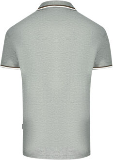 London getipt grijs poloshirt - S