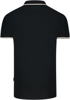 London getipt zwart poloshirt