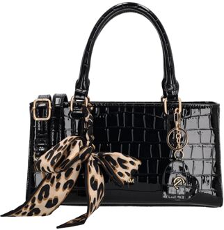 London Knightsbridge Handbag black handtas dames Zwart - H 14 x B 26 x D 7,50 cm