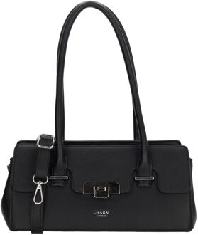 London Soho Shoulderbag black damestas Zwart - H 14 x B 30 x D 13 cm