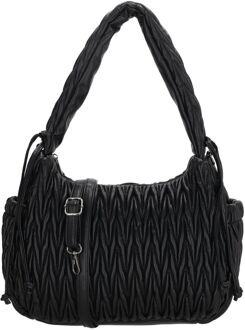 London West End Shoulderbag black schoudertas dames Zwart - H 24 x B 30 x D 12 cm