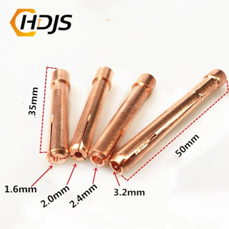 Long 35 mm / 50 mm TIG argon arc welding TIG gun consumable 1.6mm 2.0mm 2.4mm 3.2mm TIG tungsten electrode copper clip