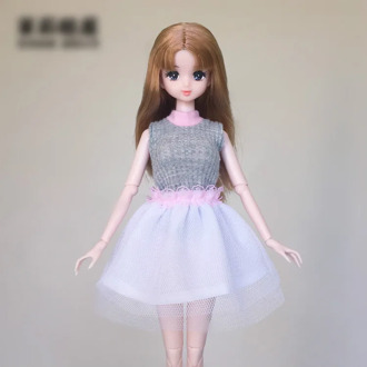 Long Hair Licca Doll Heads With Body Clothes Set Cute Doll Set Girl DIY Playing Doll Parts Original Quality Doll Heads Body Toy