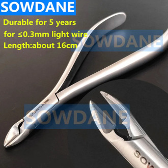 Long handle Dental Lingual Ligature Pin Cutting Light Wire Cutter Plier With Golden Handle and TC Cutter for Maximum 0.3mm Wire