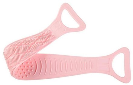 Long Korean Exfoliating Body Scrub Belt Massage Towel Wash Cloth Bath Bathroom Silicone Bath Towel Rub Back Artifact roze