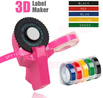 Long lasting 3D embossing label maker manual sticker label printer mini DIY plastic pvc tape typewriter for CIDY MOTEX DYMO