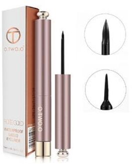 Long Lasting Matte Liquid Black Eyeliner - 2 TYPES #A SPONGE HARD BRUSH