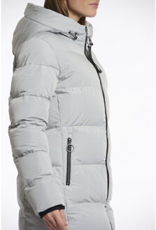 Long padded hooded coat mint Groen - 40