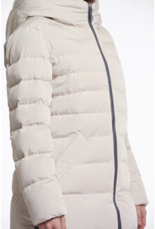 long padded hooded coat with faux fur keilafur.7002511 10509 Veelkleurig - 42