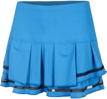 Long Pleat Tier Rok Dames-Blauw,Zwart - XS,S,M,L,XL