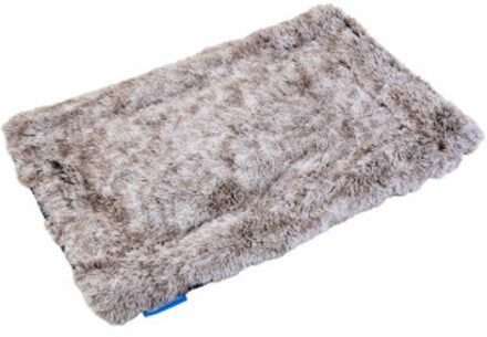 Long Plush benchmat bruin L