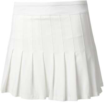 Long Retro Pleated Rok Dames wit - S