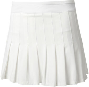 Long Retro Pleated Rok Dames wit