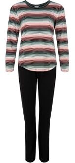 Long Sleeve Bamboo Pyjamas * Actie * Zwart,Versch.kleure/Patroon - X-Large