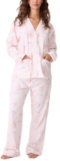 Long Sleeve Flannel Pyjama Versch.kleure/Patroon,Blauw,Roze,Groen,Wit - X-Small,Small,Large,X-Large