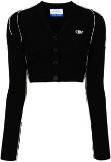 Long Sleeve Tops Off White , Black , Dames - S,2Xs