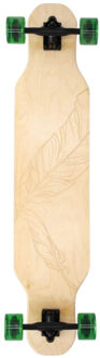 Longbay pro leaf print skateboard Groen - One size