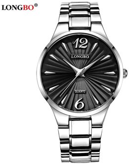 Longbo/80278 Paar Horloge Water Quartz Horloge Casual Stalen Riem Heren Horloge geel