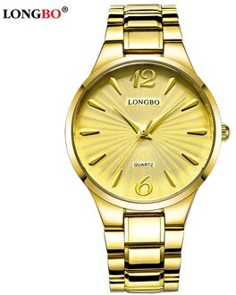 Longbo/80278 Paar Horloge Water Quartz Horloge Casual Stalen Riem Heren Horloge groen