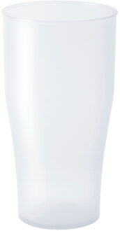 Longdrink glas - 4x - wit - kunststof - 450 ml - herbruikbaar